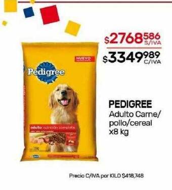 Nini Mayorista Pedigree adulto carne pollo cereal oferta