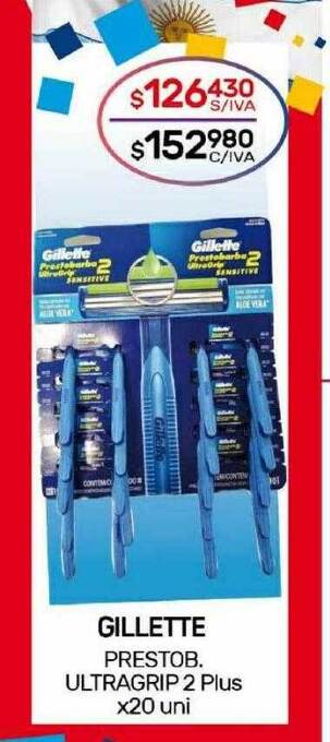 Nini Mayorista Gillette prestob ultragrip 2 plus oferta