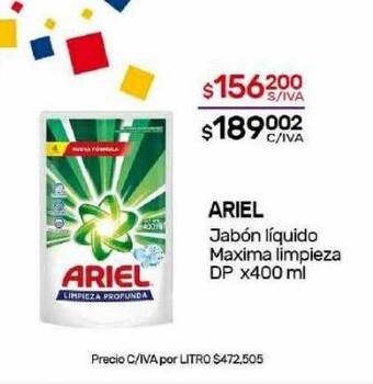 Nini Mayorista Ariel jabón liquido maxima limpieza dp oferta