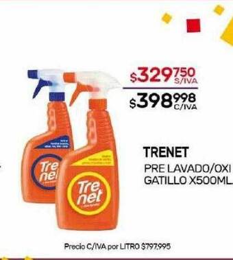 Nini Mayorista Trenet pre lavado oxi gatillo oferta