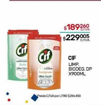 Nini Mayorista Cif limp biodeg dp oferta
