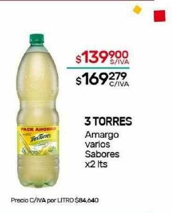 Nini Mayorista 3 torres amargo varios sabores oferta