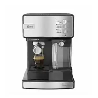 Cafetera express automática oster primalatte bvstem6603ss plateada