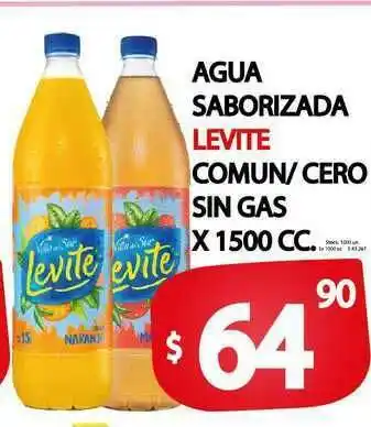Supermercados Mariano Max Levite Agua Saborizada Comun- Cero Sin Gas X 1500 Cc oferta