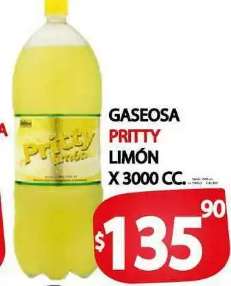 Supermercados Mariano Max Pritty Gaseosa Limón X 3000 Cc oferta