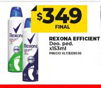 Supermayorista Vital Rexona Efficient Deo. Ped. x 153ml oferta