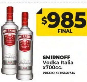 Supermayorista Vital Smirnoff Vodka Italia x 700cc oferta