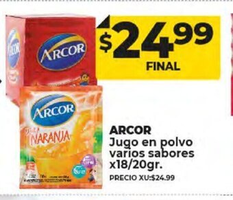 Supermayorista Vital Arcor Jugo en Polvo Varios Sabores x 18/20gr oferta
