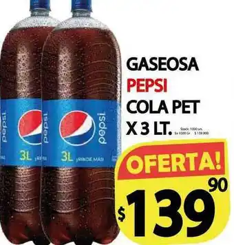 Supermercados Mariano Max Pepsi Gaseosa Cola Pet X 3 Lt. oferta