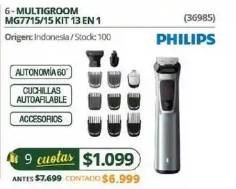 Hendel Multigroom Mg7715 15 Kit 13 En 1 Philips oferta