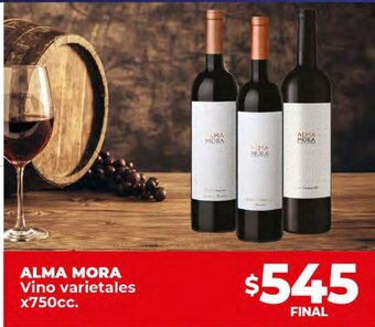 Supermayorista Vital Alma Mora Vino Varietales x 750cc oferta