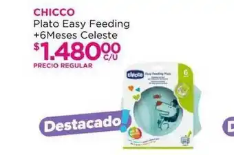 Punto de Salud Chicco Plato Easy Feeding +6meses Celeste oferta