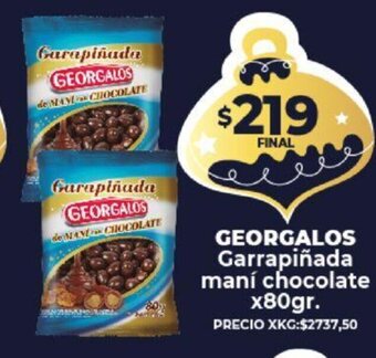 Supermayorista Vital Georgalos Garrapiñada Maní Chocolate x 80gr oferta