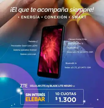 Zte Celular Zte A3 Blade Lite Negro