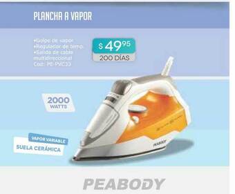 Cuotas del Sur Plancha A Vapor Peabody oferta