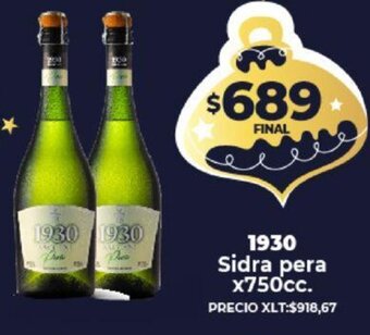 Supermayorista Vital 1930 Sidra Pera x 750cc oferta