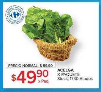 Carrefour Market Acelga X Paquete oferta