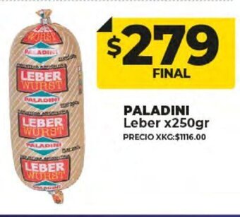 Supermayorista Vital Paladini Leber x 250gr oferta