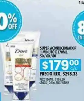 Pigmento Super Acondicionador 1 Minuto Dove oferta