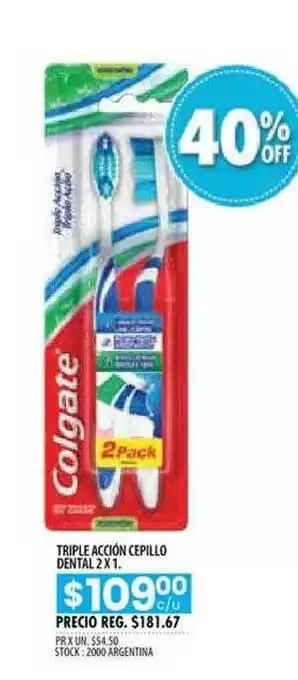 Pigmento Triple Acción Cepillo Dental 2x1 oferta