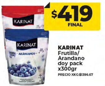 Supermayorista Vital Karinat Frutilla / Arandano Doy Pack x 300gr oferta