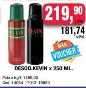 Maxiconsumo Kevin Desodorante x 250ml oferta