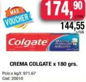 Maxiconsumo Colgate Crema x 180grs oferta