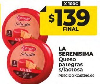 Supermayorista Vital La Serenisima Queso Pategras s/lactosa oferta