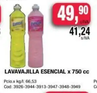 Maxiconsumo Essencial Lavavajilla x 750cc oferta