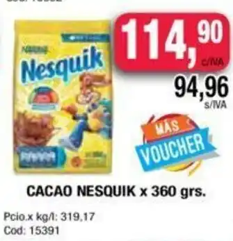 Maxiconsumo Nesquik Cacao x 360grs oferta