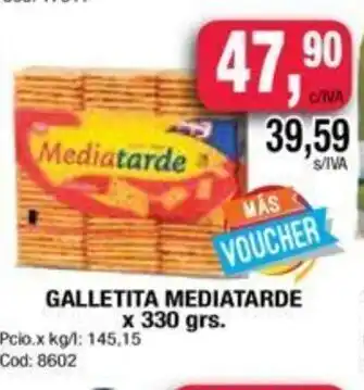 Maxiconsumo Mediatarde Galletita x 330grs oferta