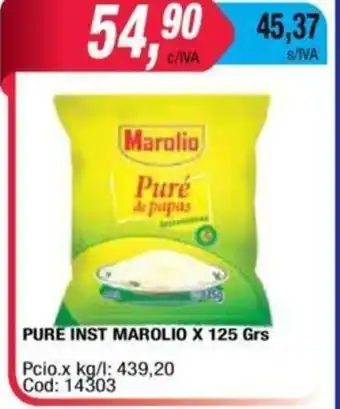 Maxiconsumo Marolio Pure Inst x 125grs oferta