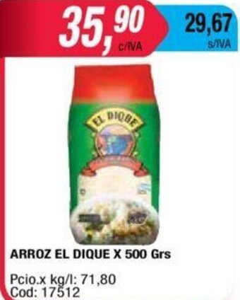 Maxiconsumo El Dique Arroz x 500grs oferta