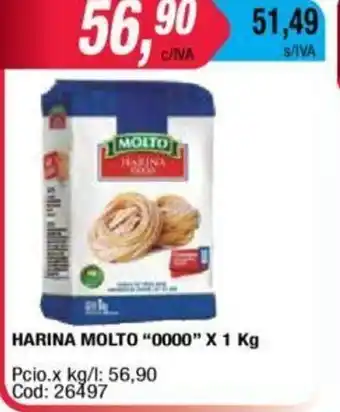 Maxiconsumo Harina Molto 0000 x 1kg oferta