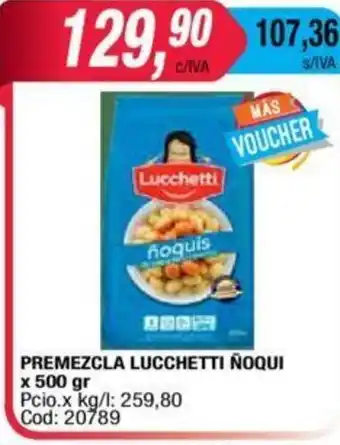 Maxiconsumo Lucchetti Premezcla ñoqui x 500gr oferta