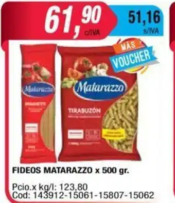 Maxiconsumo Fideos Matarazzo 500g oferta
