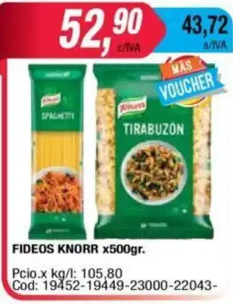 Maxiconsumo Knorr Fideos 500g oferta