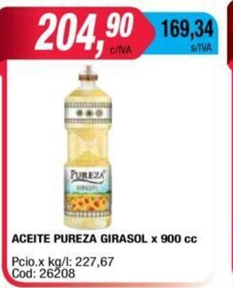 Maxiconsumo Aceite Pureza Girasol x 900cc oferta