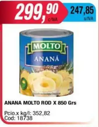 Maxiconsumo Molto Anana Rod x 850grs oferta