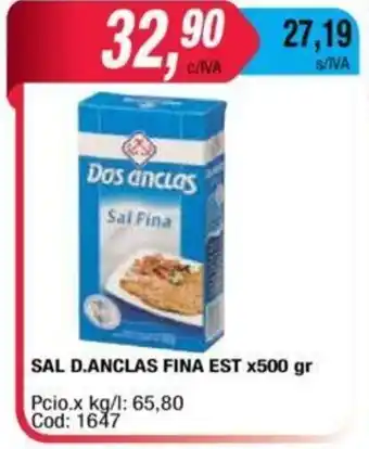 Maxiconsumo D.Anclas Sal Fina Est x 500gr oferta