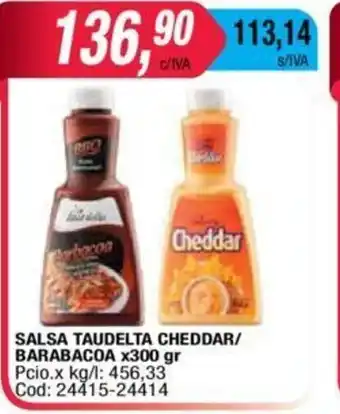 Maxiconsumo Salsa Taudelta Cheddar/Barbacoa x 300gr oferta