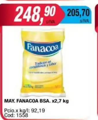 Maxiconsumo Fanacoa May.BSA x 2,7kg oferta