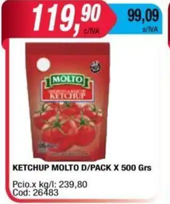 Maxiconsumo Ketchup Molto D/Pack x 500grs oferta