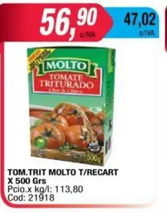 Maxiconsumo Tom.Trit Molto T/Recart x 500grs oferta