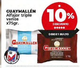 Supermayorista Vital Guaymallén Alfajor Triple Varios x 75gr oferta