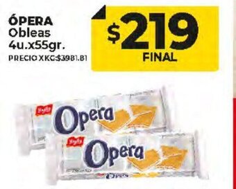 Supermayorista Vital Ópera Obleas 4u x 55gr oferta