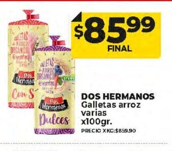 Supermayorista Vital Dos Hermanos Galletas Arroz Varias x 100gr oferta