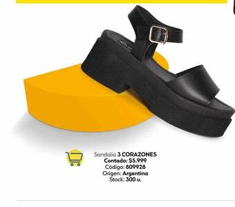 Coppel Sandalia 3 corazones oferta