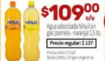 Agua saborizada nihuil sin gas