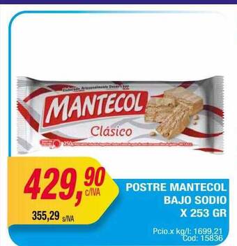Maxiconsumo Postre mantecol bajo sodio oferta